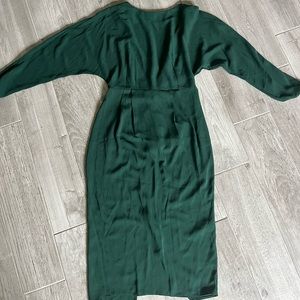 ASOS Kimono sleeve midi dress: emerald green size US 6